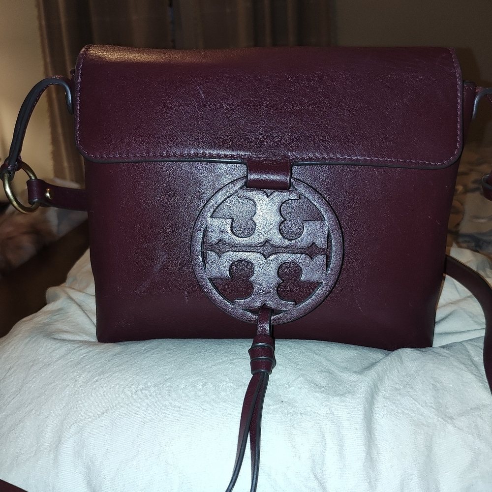 Tory Burch Burgundy Crossbody Bag